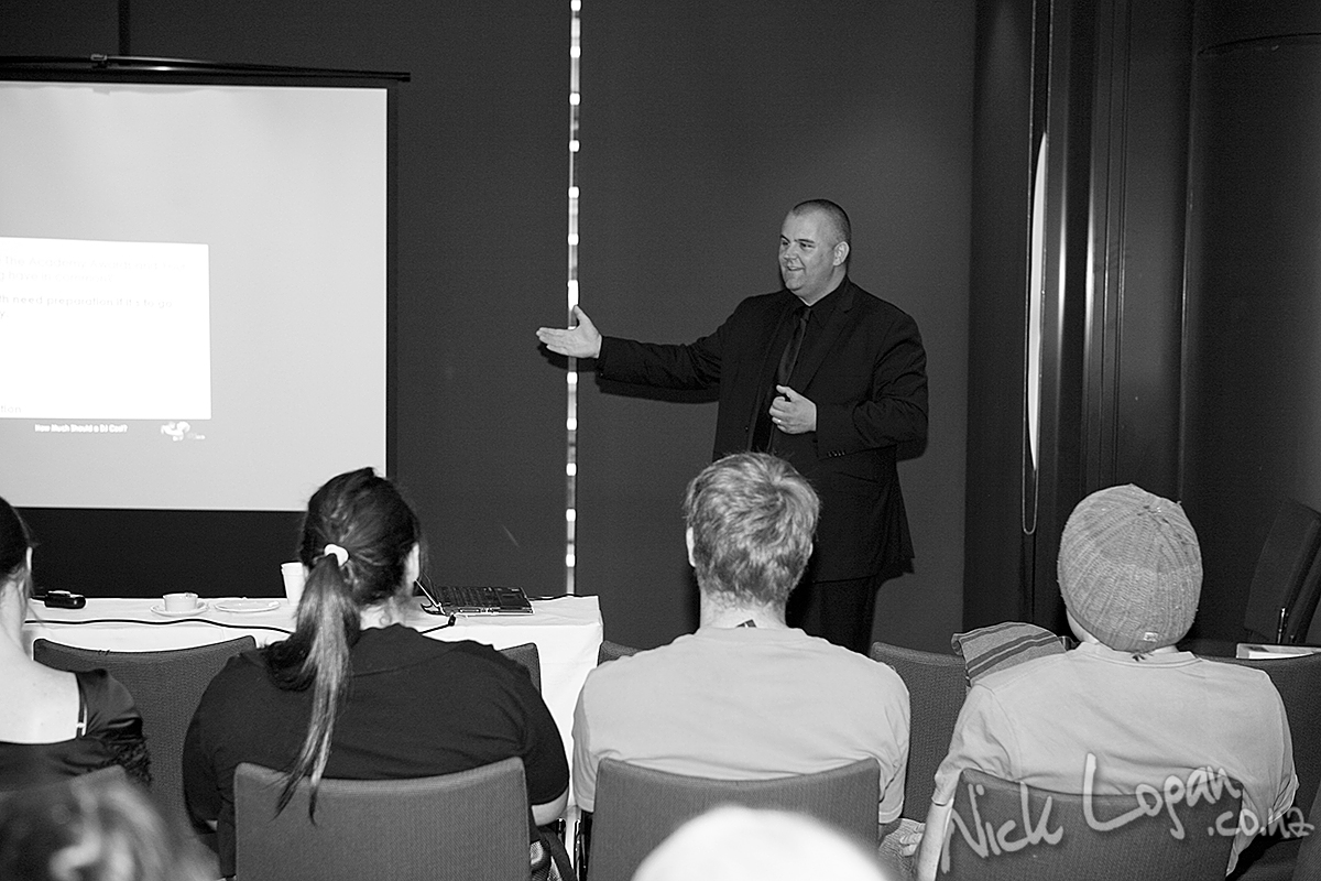 Nick Logan presenting